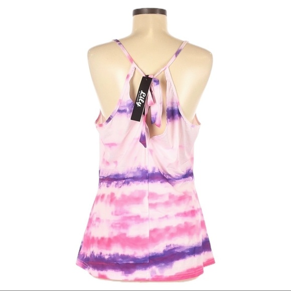 🌺 Lily Firmiana Tie Dye Crisscross Strappy Summer Tank Top Size M NWT - Picture 2 of 12